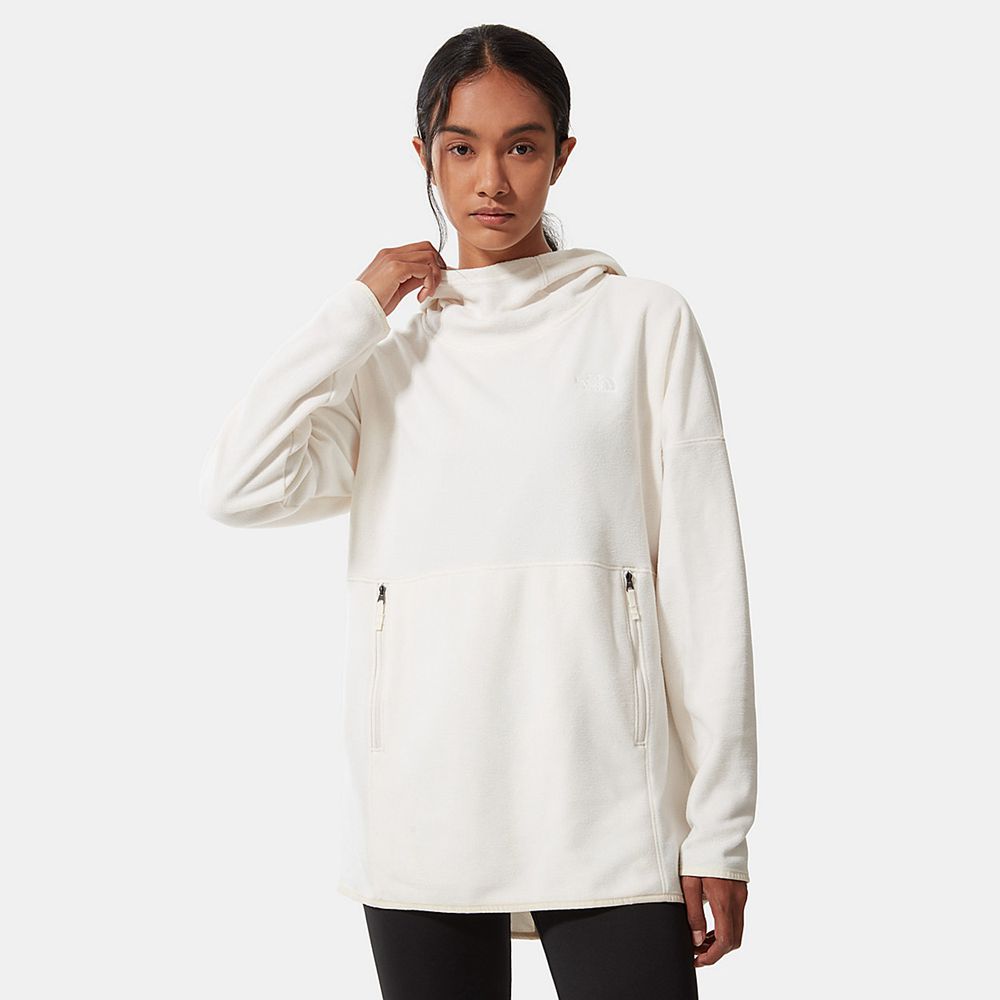 The North Face Hoodie Womens Australia - The North Face Tka Glacier Fleece White Hiking (LRH-462503)